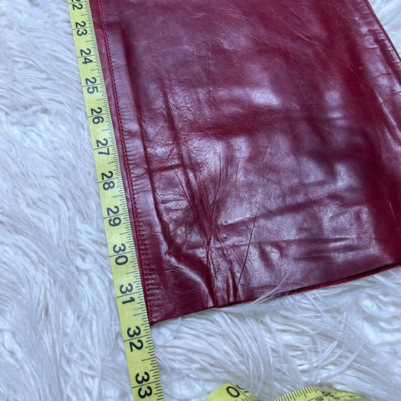 Vintage Parasuco Womens Leather Pants Parasuco Jeans Burgundy - Picture 8 of 8